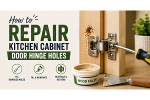 How to Repair Kitchen Cabinet Door Hinge Holes