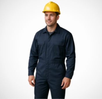 Protective Work Overalls – Cotton-Poly Twill, Adjustable Straps, Reinforced Knees & Elbows, Multiple Pockets, Easy Care, Custom Embroidery, Breathable & Heavy-Duty for Construction & Workshop