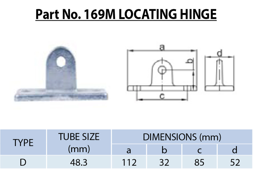 1. Locating Hinge Pipe Fitting 48.3mm | Malleable Iron Swivel Clamp, Adjustable Joint for Modular Rail & Barrier Systems | Heavy Duty, Galvanized