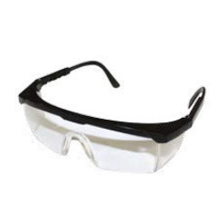ANSI Z87.1 Clear Polycarbonate Safety Glasses, UV400 Protection, Adjustable Arms, Industrial Eye Protection