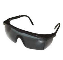 ANSI Z87.1 Dark Polycarbonate Safety Glasses, UV400, Adjustable Arms, Optimal Eye Protection Industrial Use