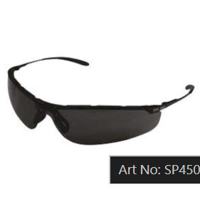 Grey Mirror Safety Glasses, Metal Frame, Foam Padding, Spring Arms, EN166 CE, Stylish and Comfortable Optical Protection