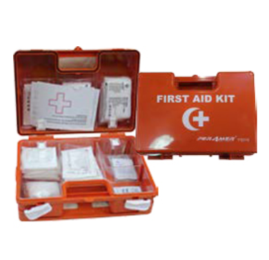 Workplace First Aid Kit FS-037 – 50 Person Kit with 32 Essential Medical Supplies, Durable Orange Plastic Case for Office & Industrial Use, Comprehensive Safety & Emergency Kit