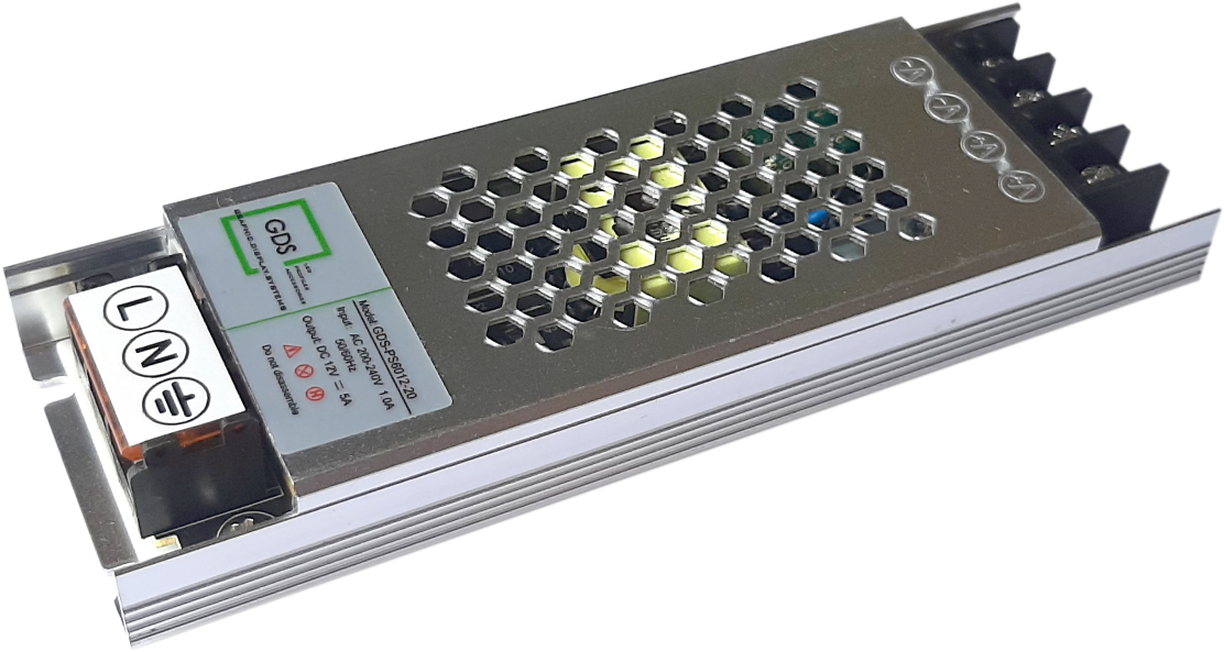 NON - WATERPROOF POWER SUPPLY IP20 GDS-PS6012-20