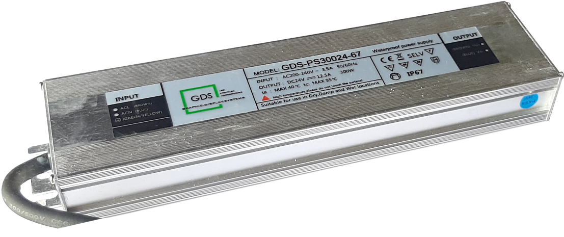 WATERPROOF POWER SUPPLY IP67 GDS-PS30024-67