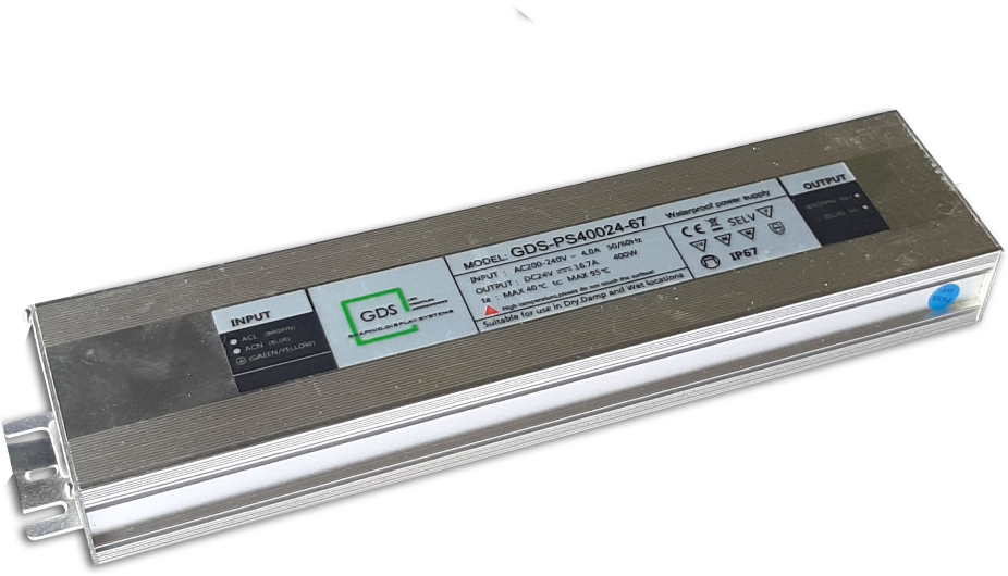 WATERPROOF POWER SUPPLY IP67 GDS-PS40024-67