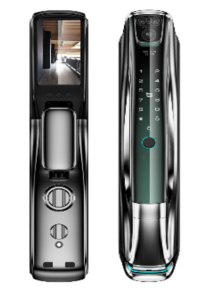 Tuya WiFi Smart Lock i9 with Facial Recognition, Fingerprint, Password, Card, Mobile App Control, Mechanical Key, Aluminum Alloy Panel, Remote Access