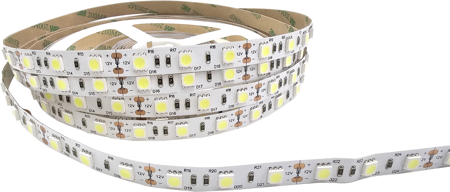 GDS-LS5050.60.12.60-IP20 – GDS 5050 RGB LED Strip 60LED/m 12V 60W IP20 Color Changing Flexible Light Tape for Interior Design, Ambient & DIY Projects