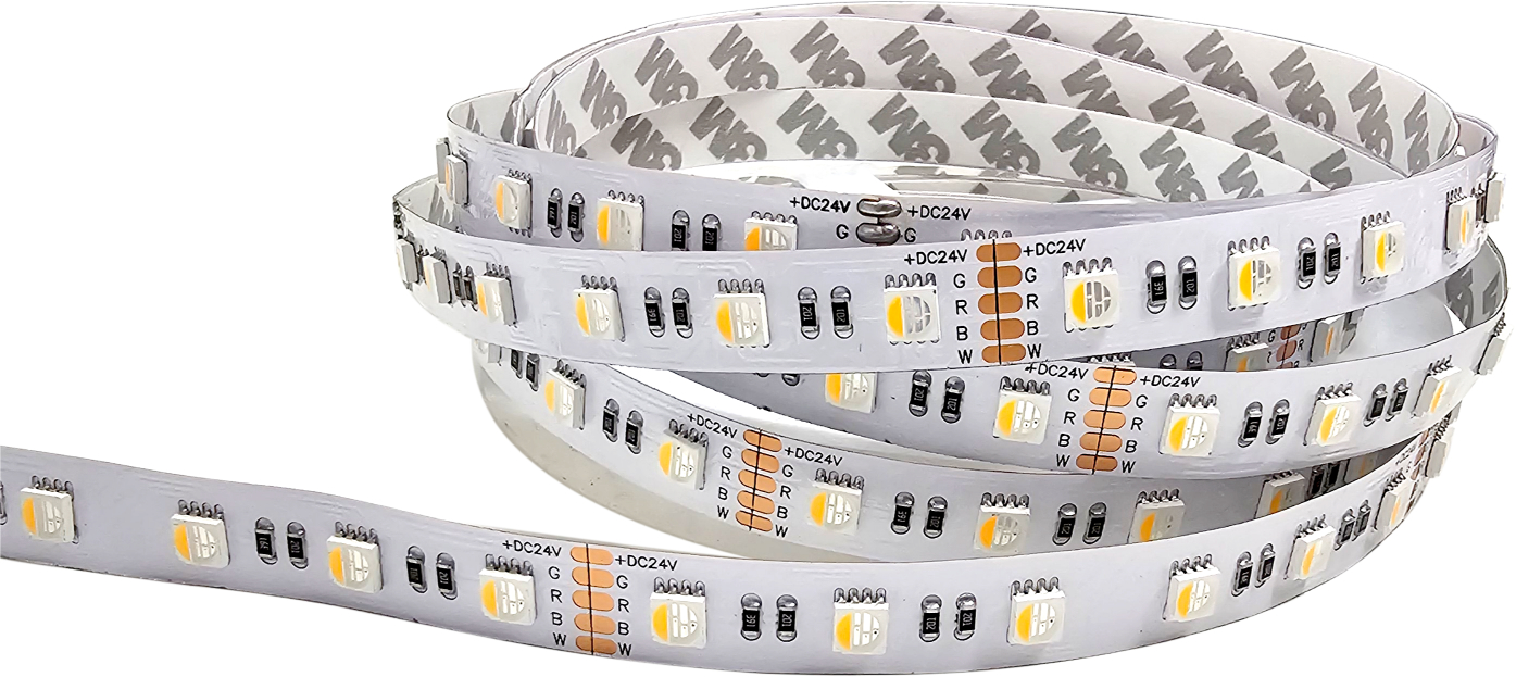 GDS-RGBWW-NW-24-IP20 – GDS RGBWW Tunable LED Strip 24V IP20 5‑in‑1 Color Changing Warm‑Cool Adjustable Indoor Decorative Lighting Flexible Tape