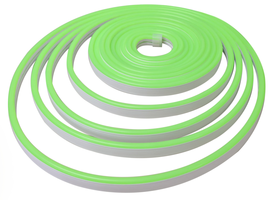 GDS-NF-GREEN - 6MM Neon LED Flex | 10W/m | Green | IP67 | 24V | 6mm | Sign, Accent, Retail, Events | Flexible Strip Lighting