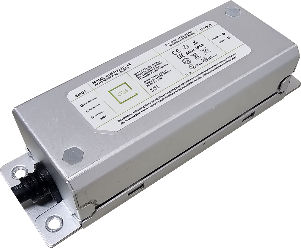 WATERPROOF POWER SUPPLY IP68 GDS-NPS3612-68