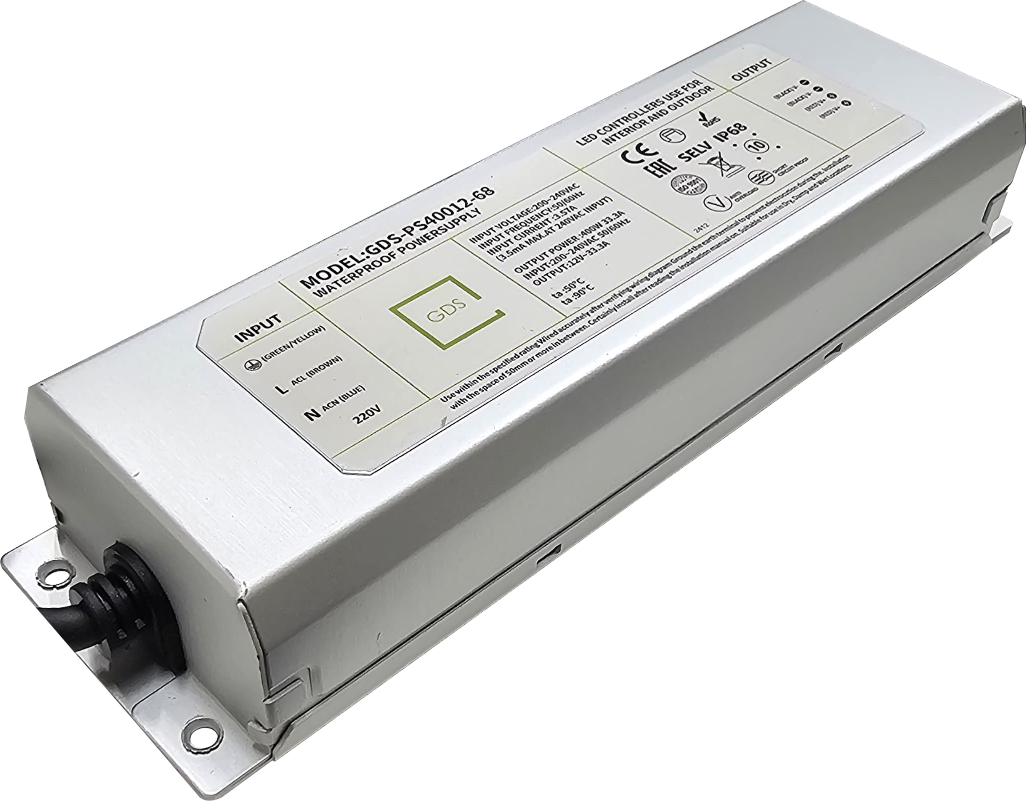 WATERPROOF POWER SUPPLY IP68 GDS-NPS40012-68