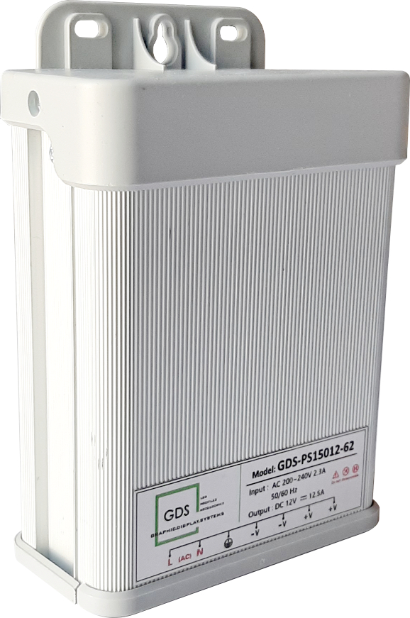 RAINPROOF POWER SUPPLY IP62 GDS-PS15012-62