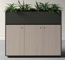 Planted Box Made by 18mm thick Melamine Faced MDF with .5mm & 2mm thick Edgeband. Back panel made by 18mm thick Melamine Faced MDF with .5mm thick Edgeband. Shutter made by 18mm thick Melamine Faced MDF with 2mm thick Edgeband. Hardware are Soft Close Hin