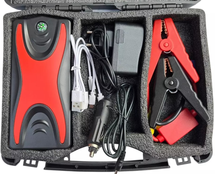 Jumper Box – Compact 800A Lithium Jump Starter with LCD Screen, Flashlight, USB Charging | Smart BMS Protection, Quick Release Cables | UAE Vehicle Battery Emergency Power Bank 