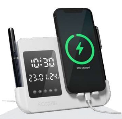 Clock o Holder for Executive Desk and Office Table, Smart Utility Gift with Time Display and Holder Function for Corporate Gifting and Daily Desk Use