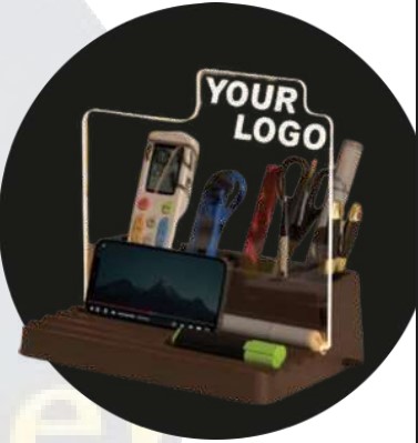 Groove Holder for Office Desk and Tabletop Utility, Stylish Holder Gift for Daily Organization, Workspace Convenience and Corporate Gifting Use