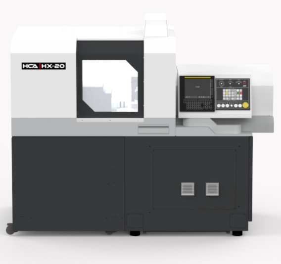 HX-20 Sliding Head Machine with 21 Tool Capacity, 8000 RPM Main and Back Spindle, Compact Design and High Precision Machining for Small Parts