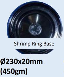 Food and Freezer Grade Virgin Plastic Shrimp Ring Base Tray Ø230x20mm 450gm for Seafood Export Packaging, Frozen Product Support, Hygienic Display and Cold Chain Transport Use