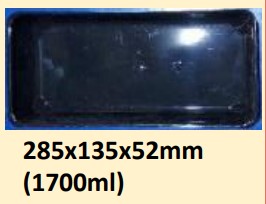 Food and Freezer Grade Virgin Plastic Packaging Tray 285x135x52mm 1700ml for Seafood Export, Ready to Cook Food, Meat and Mushroom Storage, Packing and Cold Chain Transportation