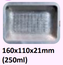 Food and Freezer Grade Virgin Plastic Packaging Tray 160x110x21mm 250ml for Seafood Export, Ready to Cook Food, Meat and Mushroom Storage, Packing and Cold Chain Transportation