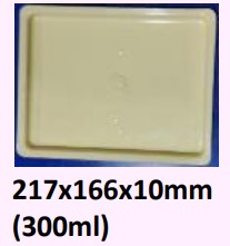 Food and Freezer Grade Virgin Plastic Packaging Tray 217x166x10mm 300ml for Seafood Export, Ready to Cook Food, Meat and Mushroom Storage, Packing and Cold Chain Transportation