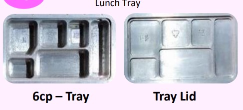 Food and Freezer Grade Virgin Plastic Lunch Tray with Lid 6 Compartment for Meal Packaging, Food Storage, Hygienic Serving, Ready to Eat Packing and Safe Transportation Use