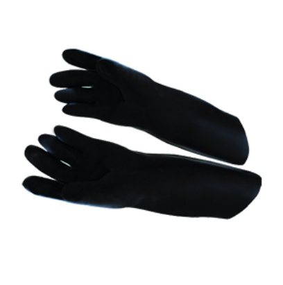 Black Gaunlet BK31-18 Premium Nitrile Coated Gauntlet Glove, Extended Cuff for Forearm Protection, Robust Resistance to Solvents, Chemicals, and Abrasion, Ideal for Industrial Work and Handling Hazardous Materials
