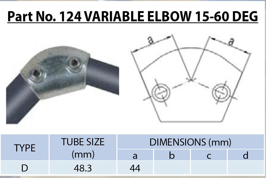 1. Variable Elbow 15-60 Degree Pipe Fitting 48.3mm | Adjustable Angle Galvanized Malleable Iron Connector for Modular Rail & Staircase Pipes | Versatile, Durable, Rustproof