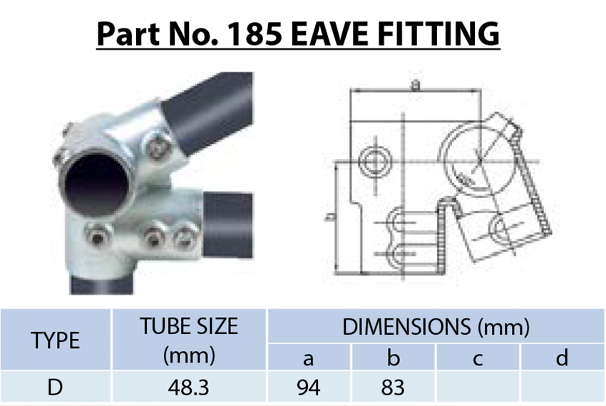 1. Eave Fitting Pipe Joint 48.3mm | Galvanized Iron Modular Connector for Roof Edge, Guardrail, Barrier & Scaffolding | Durable, Corrosion Resistant