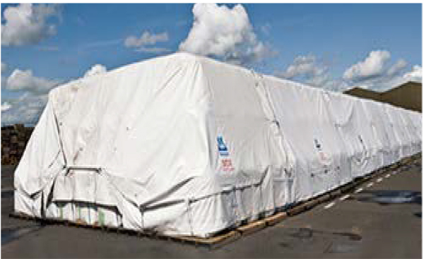 B7195 Heavy PVC Coated Fabric 1100 GSM with Fire Retardant Treatment, Maximum Abrasion and UV Resistance, Designed for Extreme Weather Protection on Construction Sites, Transport Tarps, and Warehousing Covers