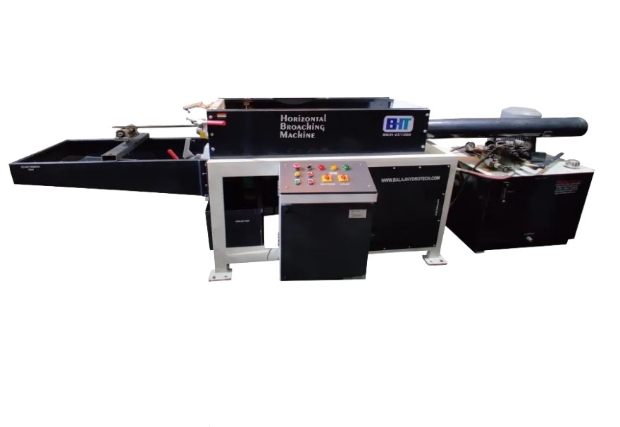 Horizontal Broaching Machine Pull Type BM/H-7T/1200 | 7 Ton Robust Horizontal Pull Broacher, 1200mm Reach for Engineering Internal Keyways & High-Volume Machining.