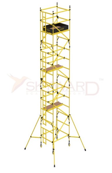 Model No. F14500 Fibreglass Scaffold for Electrical, Maintenance and Industrial Access Use, Professional Insulated Working Platform for Repair, Installation, Inspection and Site Tasks 