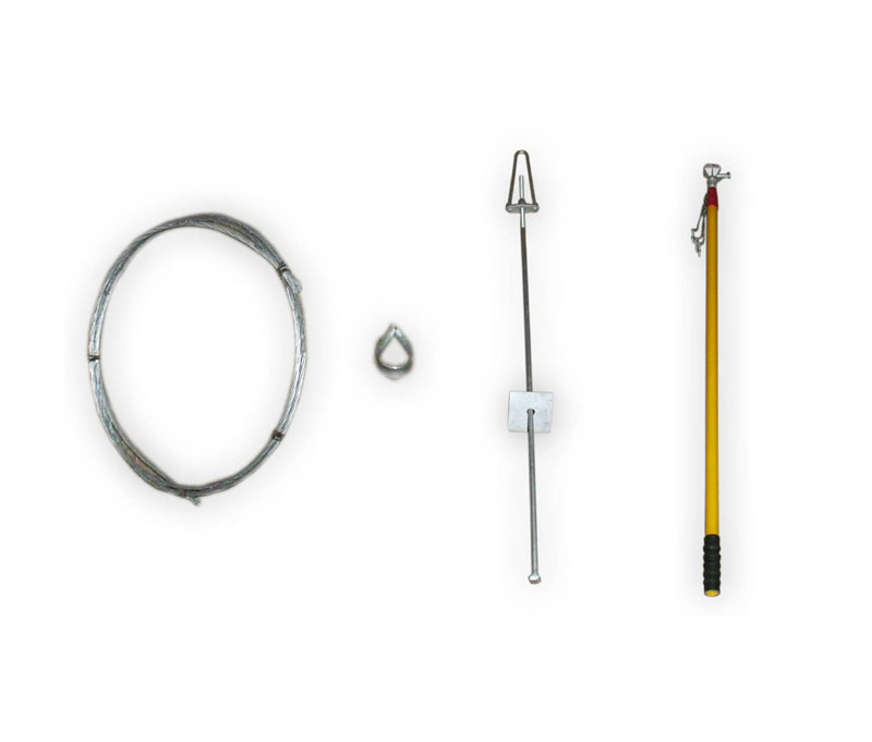 Stay Set and Operating Rod – Stay Set with Operating Rod for Overhead Line Hardware, Heavy Duty Galvanized Parts, Reliable Support and Operation