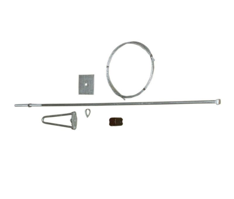 Stay Set with Wire – Complete Stay Set with Guy Wire for Pole Support, Hot Dip Galvanized, Strong Tension Holding, Long Service Life