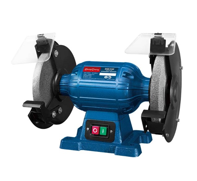 DongCheng DSE200 Bench Grinder – Heavy Duty Bench Grinder for Industrial Tool Sharpening, Grinding, and Metal Finishing Applications