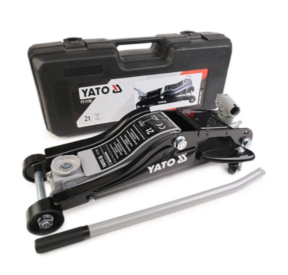 Yato YT-1720 Hydraulic Floor Jack 2 Ton – Durable Car Jack for Vehicle Lifting, Maintenance Work, and Garage Applications