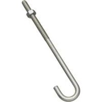 J Bolt – Heavy Duty J Bolt for Anchoring and Suspension, Strong Steel Construction, Secure Hook Design, Ideal for Pipe Supports, Structures and MEP Installations, Available in Multiple Sizes and Finishes