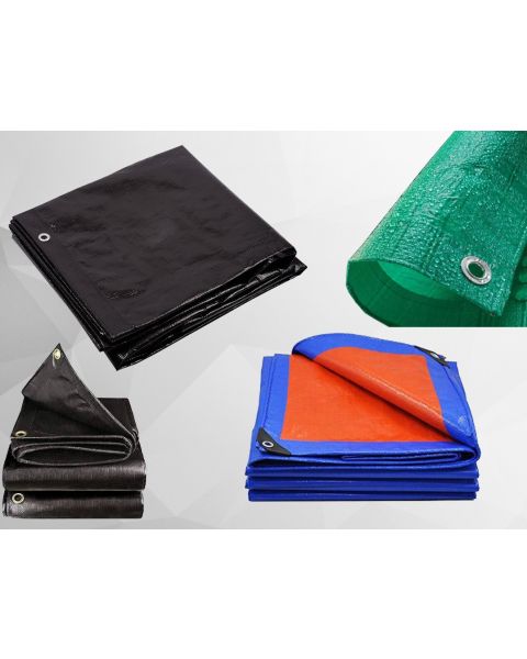 Premium Heavy Duty HDPE Tarpaulin Sheets | UV Resistant, Waterproof Woven Tarps, Reinforced Edges, Rustproof Eyelets for Crop Protection, Gardens, Patios & Industrial Covering Needs