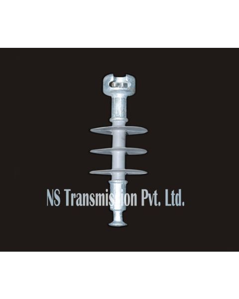 11 Disc Polymer Insulator B & S for Overhead Power Transmission Lines, High Strength Composite Electrical Insulator, Durable 11 kV Line Hardware for Reliable Utility and Industrial Applications, Weather Resistant