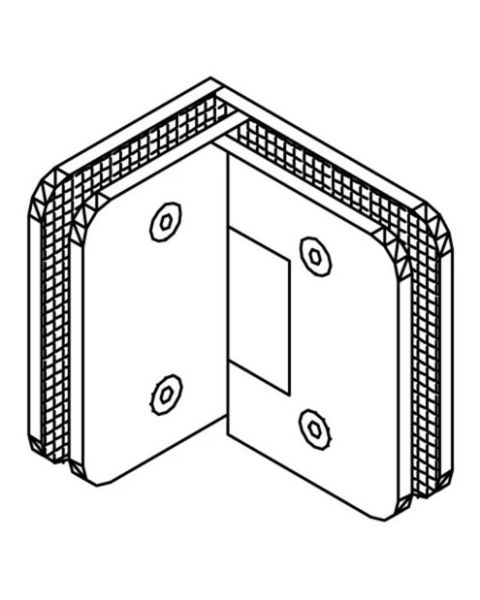 Glass to Glass Bracket 90 Degree – Stainless Steel 90° Glass Connector Clamp for Shower Cabin & Glass Partition, Heavy Duty Rustproof Finish, Secure Tight Grip, Easy Installation, Polished/Matt Options