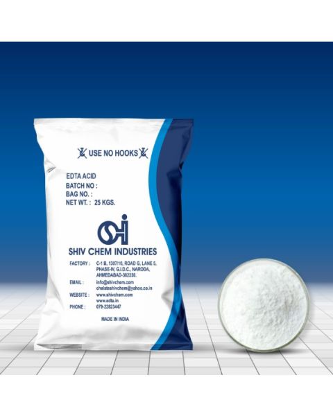 EDTA Acid (Edetic Acid) – High Purity Chelating Agent Powder for Water Treatment, Detergent & Cleaning, Cosmetics and Laboratory Use, Removes Metal Ions, Stable Performance, Bulk Packaging Available