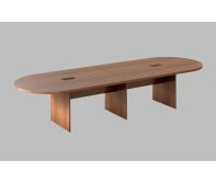 MEETING TABLE - Type 6 Tabletop: 36mm thick Melamine faced MDF (border thickness only), with 2mm thick edge banding with Legs: 36mm thick Melamine Faced MDF with .5mm thick Edgeband.