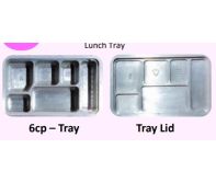 Food and Freezer Grade Virgin Plastic Lunch Tray with Lid 6 Compartment for Meal Packaging, Food Storage, Hygienic Serving, Ready to Eat Packing and Safe Transportation Use