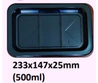 Food and Freezer Grade Virgin Plastic Packaging Tray 233x147x25mm 500ml for Seafood Export, Ready to Cook Food, Meat and Mushroom Storage, Packing and Cold Chain Transportation