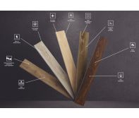 SPC Vinyl Flooring 23x1220mm Decorative Strip Click Lock Waterproof Rigid Core Vinyl Plank Wood Grain Herringbone Floor Design