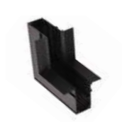 Plaster-In Vertical Corner LED Profile 98mm x 98mm – Trimless Recessed Aluminum Channel for Architectural Lighting