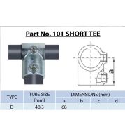 1. Short Tee Galvanized Pipe Fitting 48.3mm | Malleable Iron Clamp Connector for Handrail, Guardrail, Structural Pipe Joint | Corrosion Resistant, Durable Construction Hardware