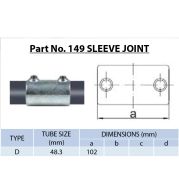 Sleeve Joint Pipe Fitting 48.3mm | Galvanized Malleable Iron Connector for Modular Handrail, Scaffold, Structural Pipe Extension | Heavy Duty, Rust Resistant, Easy Installation Clamp