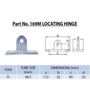1. Locating Hinge Pipe Fitting 48.3mm | Malleable Iron Swivel Clamp, Adjustable Joint for Modular Rail & Barrier Systems | Heavy Duty, Galvanized